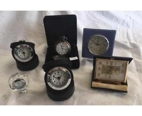 QTY OF CLOCKS,TRAVEL CLOCK &amp; POCKET WATCH