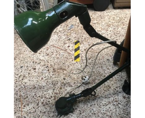 GREEN PAINTED METAL INDUSTRIAL PIVOT LIGHT BY MEK-ELEK LONDON