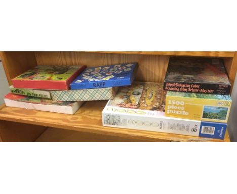 SHELF OF PUZZLES, GAMES ETC