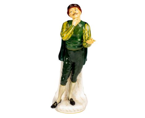 Very rare, one known prototype. Green, brown, and white coloration with gilt detailing. This Item Is the Property of Royal Do