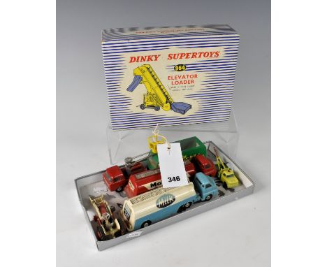 A collection of various die-cast vehicles to include a boxed Dinky Supertoys Elevator loader - 964; Corgi Jeep FC 150 - 478; 