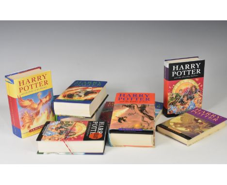 Seven Harry Potter 1st edition hardbacks with dust jackets comprising The Prisoner of Azkaban; The Goblet of Fire; The Order 