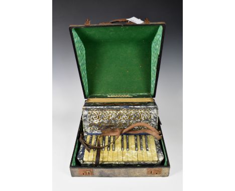A 1920s-30s Meisterspiel accordion in carrying case