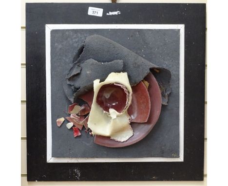 A mounted glazed ceramic sculpture, height 48cm 