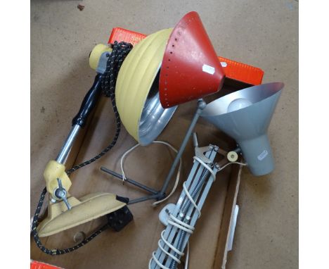 Vintage Pifco Radiant Heater, and anglepoise lamp, and another 