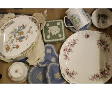 Wedgwood jasper ware items: together with Wedgwood Kutani Krane, Royal Albert Lavender Rose, Royal Worcester, Doulton Snowman