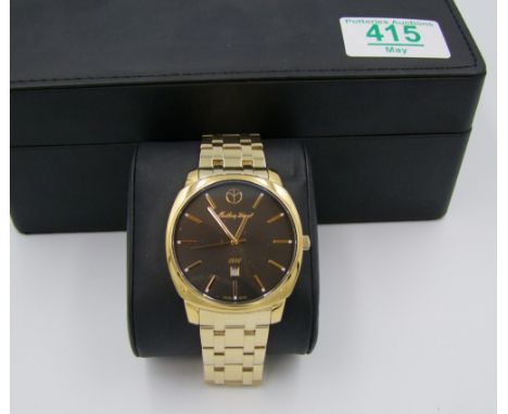 Mathey Tissot Branded  Gents Gold Plated Watch: RRP £89  purchased by vendor as part a collection of over 100 watches in futu