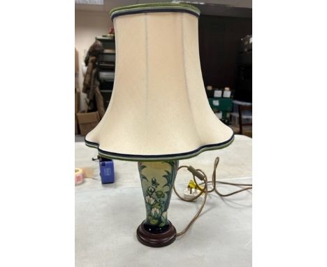 Moorcroft Lamia lamp base: with shade. Total height 46cm 