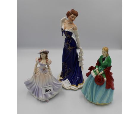 Royal Worcester figure Cathryn: together with Paragon figure Lady Cynthia and a Franklin Mint figure (3). 