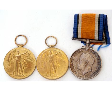 WWI pair comprising War Medals and Victory Medal impressed to 3311 Pte C Francis of Royal Norfolk Regt, both medals lacking r