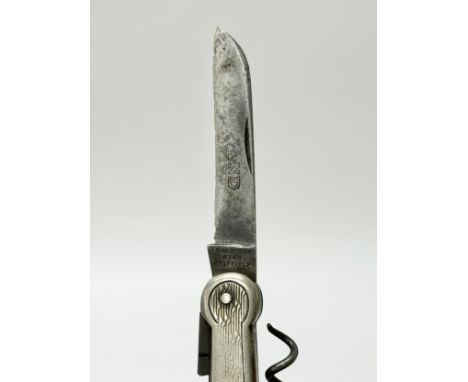 T. Renshaw &amp; Sons. A Late 19th Century corkscrew pocket knife. 16cm open.