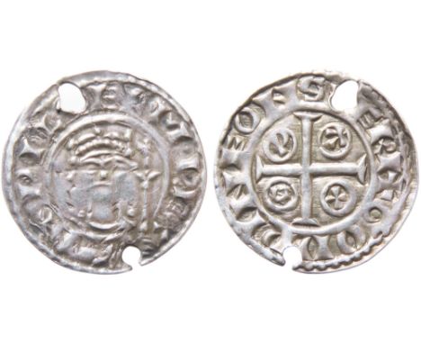 William I Penny. 1066-1087. Salisbury mint. PAXS type. Crowned facing bust with sceptre, +PILLELM REX. R. GODPINE ON S[]ERI. 