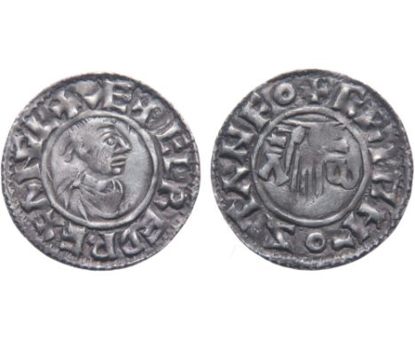Athelred II First hand type penny. 978-1016 AD.Â&nbsp;Stamford mint. Diademed bust right, +AEDELRED REX ANGL. R. Hand of prov