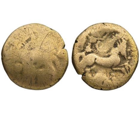 Baiocasses gold stater, lyre type 'statere a la lyre'. 18mm, 6.18g. 