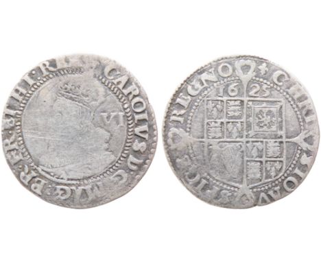 Charles I Sixpence 1625. Tower mint, London. Crowned bust left, VI mark of value behind. CAROLVS D G MAG BR FR ET HI REX. R. 