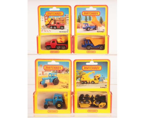 Matchbox Superfast Group of 4 x German Window Boxed Models - (1) 19c Cement Truckwith dark green windows; (2) 23c Atlas Tippe