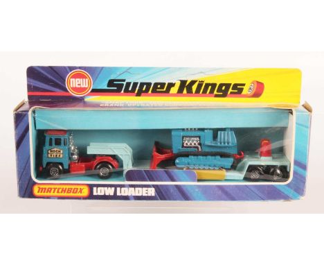 Matchbox Super Kings K23 Scammell Crusader Articulated Low Loader with Bulldozer load German Export issue "Hoch &amp; Tief" -