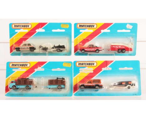 Matchbox Superfast Group of 4 x Matchbox International Made In Macau Twin Packs - (1) TP-103 containing 71c Dodge Cattle Truc