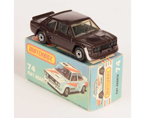 Matchbox Superfast 74d Fiat 131 Abarth FACTORY PRE-PRODUCTION COLOUR TRIAL - brown body, clear windows, black interior, witho