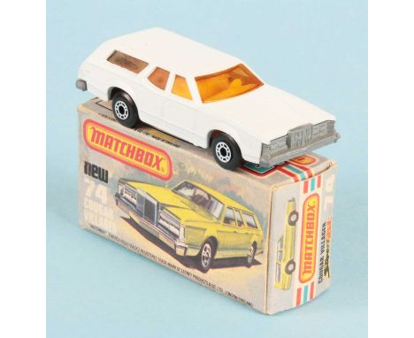 Matchbox Superfast 74c Cougar Villager FACTORY PRE-PRODUCTION COLOUR TRIAL - PEARL WHITE BODY WITH BLACK PLASTIC TAILGATE, li