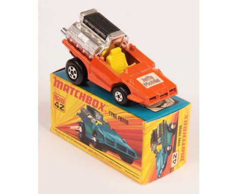 Matchbox Superfast No.42b Tyre Fryer JAFFA MOBILE PROMOTIONAL ISSUE - orange body, lemon yellow interior, gloss black base, 5