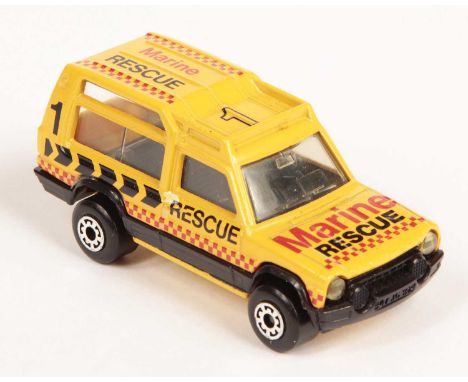 Matchbox Superfast 37e Matra Rancho TWIN PACK FACTORY PRE-PRODUCTION COLOUR TRIAL - dark yellow body WITH "MARINE RESCUE" TRI