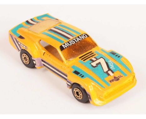 Matchbox Superfast MB11 IMSA Ford Mustang FACTORY PRE-PRODUCTION RESIN PROTOTYPE MODEL - light orange body with hand made tri