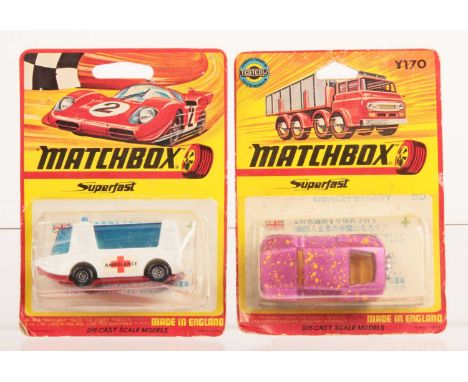 Matchbox Superfast 2 x Early 1970's Issue Japanese Market Blister Packs - both are still Factory Sealed - (1) 30b Beach Buggy