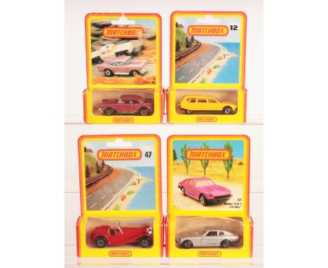 Matchbox Superfast Group of 4 x Cars in German Market Window Boxes - (1) 12d Citroen CX Estate - yellow body WITHOUT HOOD TAM