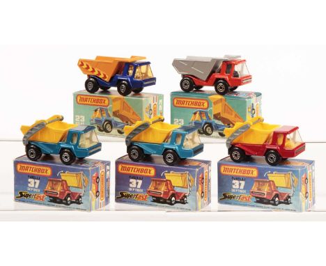 Matchbox Superfast Group of Mid-1970's to Early 1980's Issue Commercial Vehicles - including 2 x 23b Atlas Tipper Truck - (1)