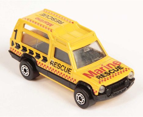 Matchbox Superfast 37e Matra Rancho TWIN PACK FACTORY PRE-PRODUCTION COLOUR TRIAL - dark yellow body WITH "MARINE RESCUE" TRI