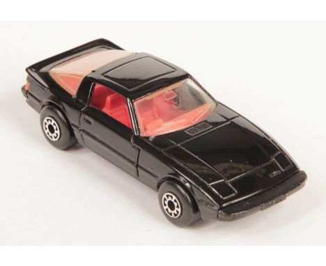 Matchbox Superfast 31e Mazda RX-7 FACTORY PRE-PRODUCTION COLOUR TRIAL - gloss black body, clear windows, bright red interior,