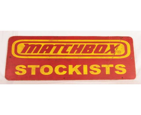 Matchbox Wooden Original Retailers "Matchbox Stockists" Sign - Measuring 36 inches x 13 inches ( 91.5cm x 33cm) - in generall