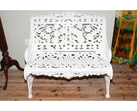 Coalbrookdale style garden bench, 92cm long