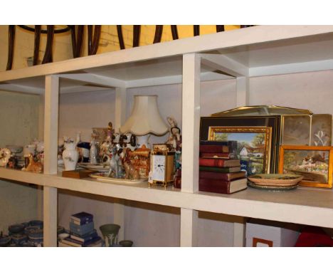 Two Wade Disney characters, Aynsley and other china, glass vases, mirrors, pictures, etc