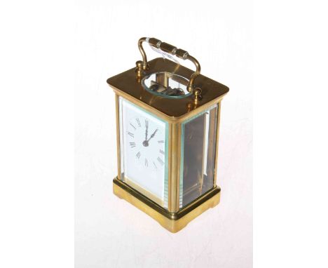 Gilt brass cased carriage clock