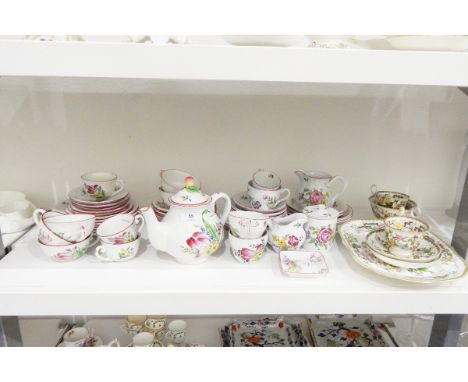 Keller and Guerin Luneville pattern part teaset, comprising teapot, cups and saucers, side plates etc, together with a simila