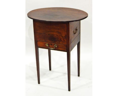 Mahogany workbox (possibly a conversion of an earlier 19th century item) 