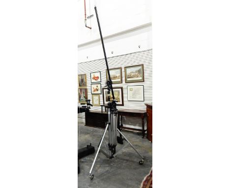 Manfrotto floor boom with counter balance, a Manfrotto  professional tripod (extends to 9ft with tilt and swivel head) and a 