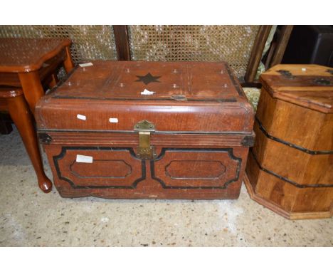 Painted metal trunk