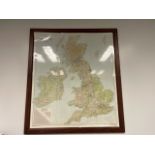 Bartholomew British Isles Framed Map