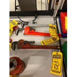 (3) Pipe Wrenches; (2) 18" & (1) 14"