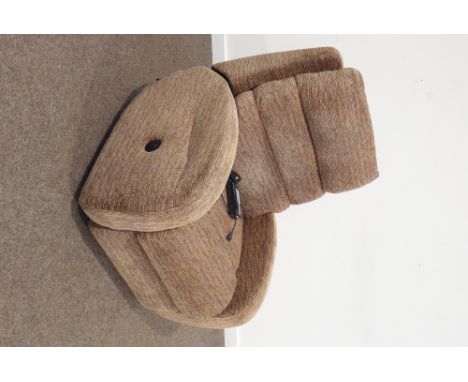 La-z-boy rising and reclining armchair upholstered in brown fabric, W85cm