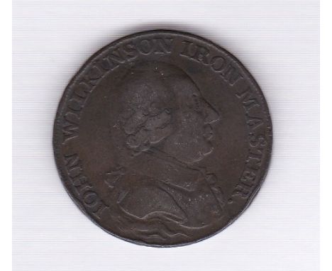 Token Warwickshire 1790 Halfpenny Token, John Wilkinson - Iron Master, NEF