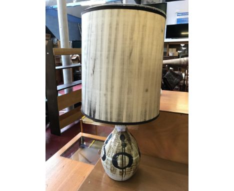 Studio pottery lamp, signed Jonston to the base 