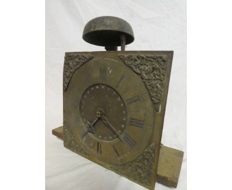 An 18th Century Cornish longcase clock dial and 30-hour movement by John Belling of Bodmyn (Bodmin) with 10" brass square dia