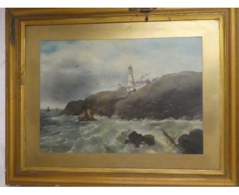 K**M**Eplett - oil on board"Trevose Head", signed, inscribed and dated 1912, 16½" x 23½"