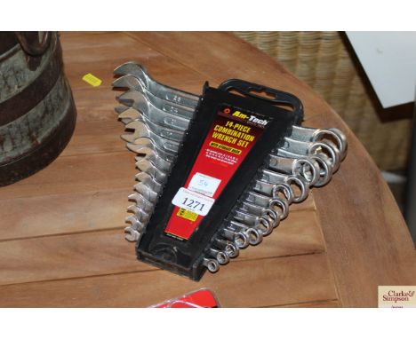 A 14 piece combination spanner set (54)