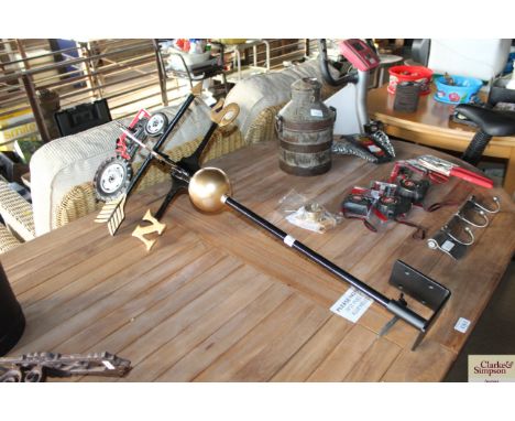 A tractor decorated weather vane (88)