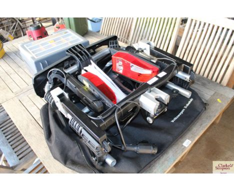 An as new VW folding bicycle carrier for a towing hitch (2/3 bikes) with carrying bag and keys and instruction leaflet